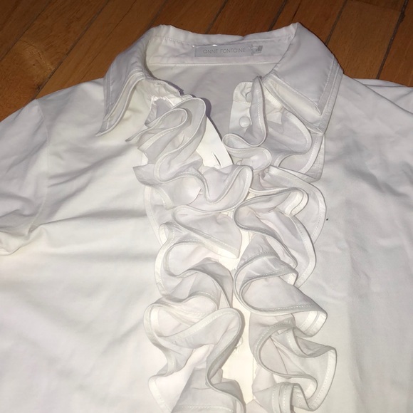 Anne FONTAINE EUC TEE RUFFLED BLOUSE - Picture 2 of 6